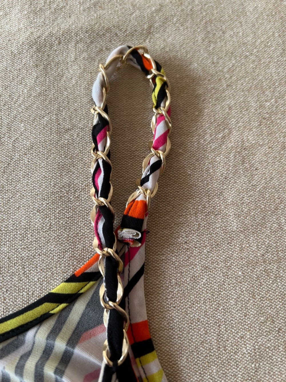 MSK Geometric Print Maxi Dress Sleeveless Spaghetti Strap Colorful size L NWT - Picture 5 of 9